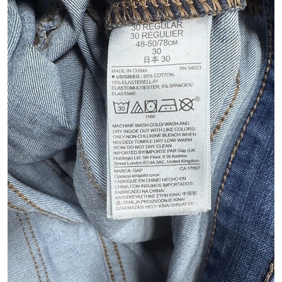 Gap Jeans Womens 30 True Skinny Mid Rise Blue Denim Stretch Measures 30 x 27.5 - Picture 4 of 9